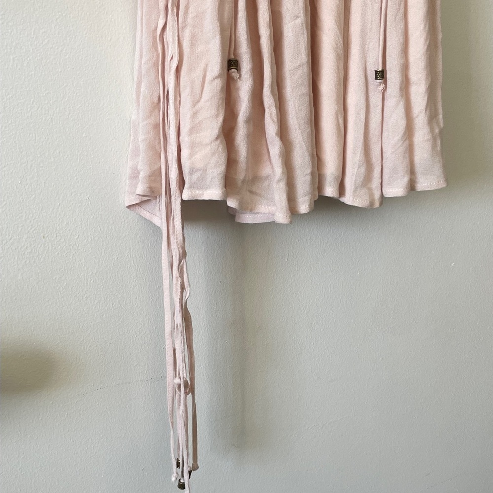 Chic Blush Ruffle Mini Dress - Picture 5 of 9